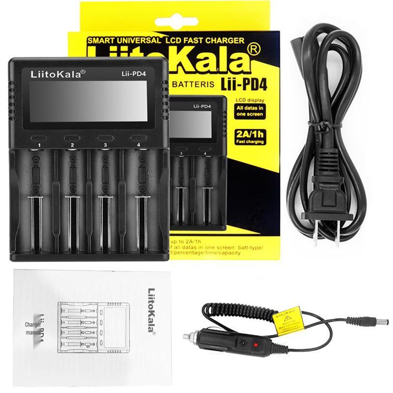 Dual-Slot Charger for 18650/26650 Lithium, AA/AAA Ni-MH, & 3.2V LiFePO4 Batteries