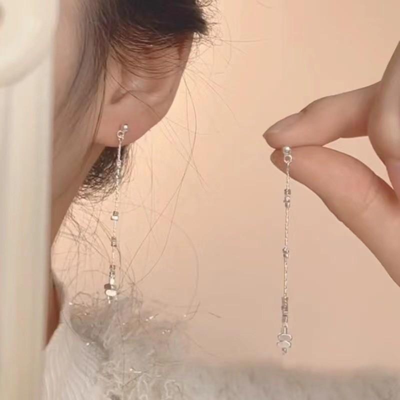 Elegant Silver Needle Butterfly Tassel Earrings: Unique High-End Fairy Design for a Cool, Feminine Touch
