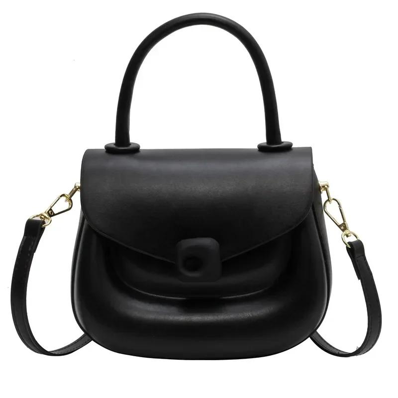 New Pluto crossbody bag customized smiling face handle bag designer versatile solid one shoulder bag