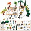 Farm Educational Toy Set 49PCS Including Minaiture Character Animal Models And Gardening Tool Plant Accessories
