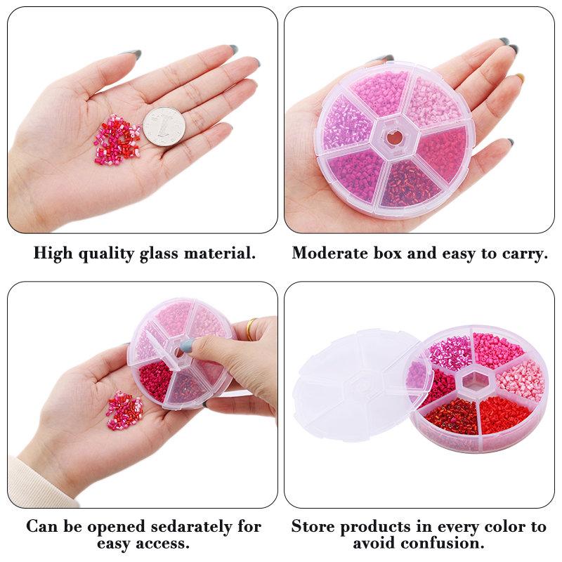 2mm Hexagon Shape Glass Tube beads Set Seed Beads Kits Charm Czech beads Bracelet Necklace DIY Jewelry Making Accessories