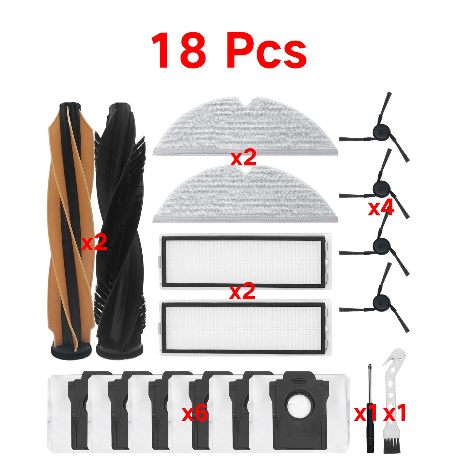 Набор аксессуаров для робота-пылесоса Dreame D20 Pro Plus Запасные части. Основные щетки, HEPA-фильтры, Салфетки для швабры, Боковые щетки