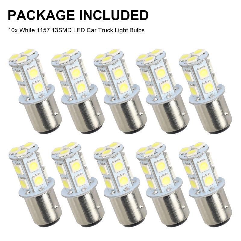 10X 1157 Bay15D P21/5W Car Brake Stop Tail Night Reverse Lamp Car Led Turn Parking Signal Lights Bulb