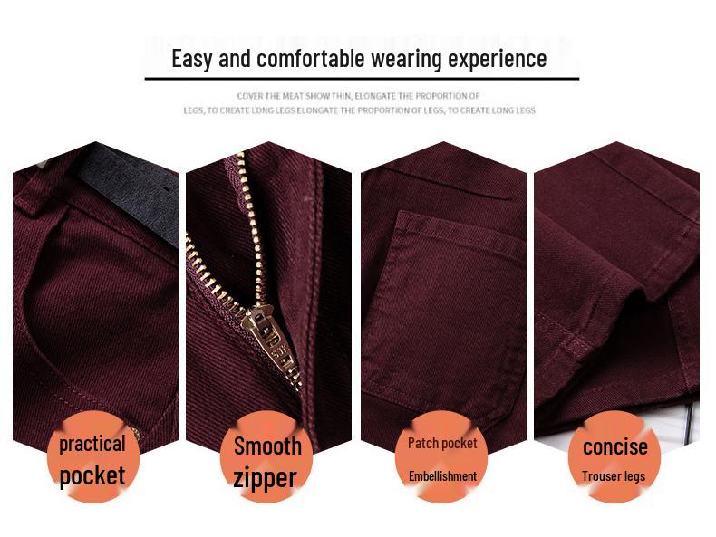 Damen 2025 High-Waisted Dunkelblaue Straight-Leg Jeans - Slim Fit, Wide-Leg, Lässige Frühling & Herbst Hose