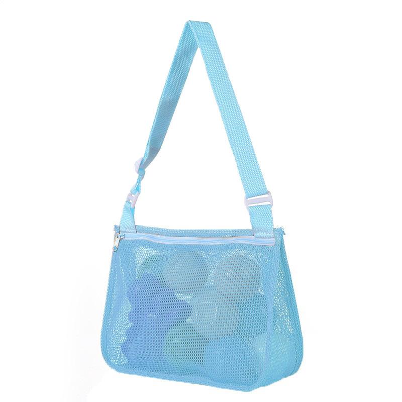 Kids Toy Storage Bag Quick-Dry Mesh Beach Shoulder Bag for Travel & Outdoor Play Breathable Lightweight Beach Bag