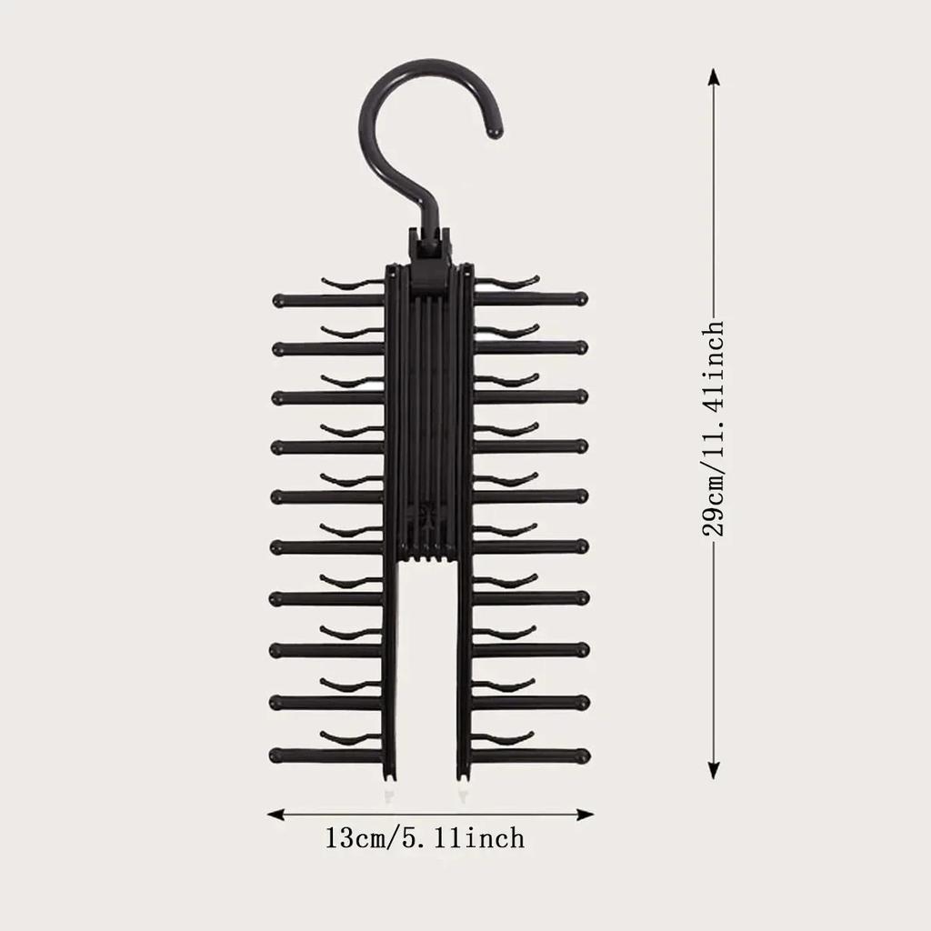 1/2Pcs Tie Storage Hanger Large Capacity Bow Clip Scarf Belt Hanging RackTie Belt Display Holder Wardrobe Household