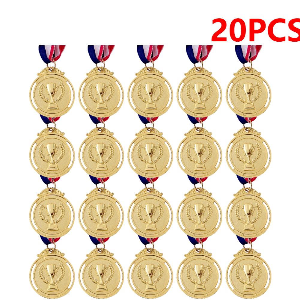 Winner Reward Gold Silver Bronze Award Medal with Neck Ribbon 1st 2nd 3rd Prize Medal for Sport Competition Prize Medal Souvenir