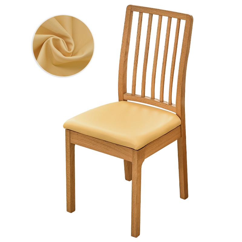 Wasserdichter PU-Lederstoff Stuhlbezug Stretch Sitzkissenbezug Elastischer Unifarbener Sitzbezug Esszimmerstuhl Sitzbezug