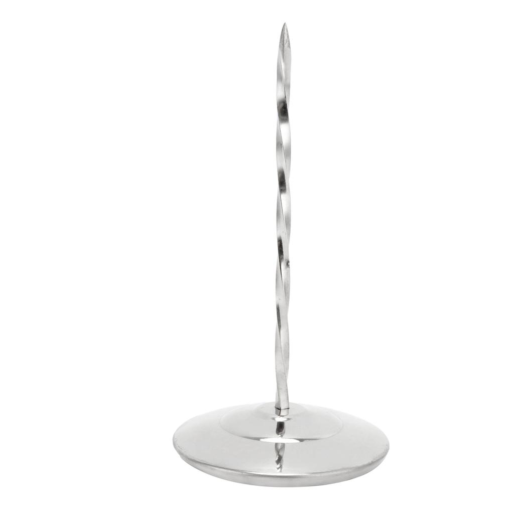 Receipt Bill Holder Thickened Stainless Steel Round Bottom Nonslip Ticket Spike for Restaurants Bars Kitchens(Silver Screw Rod )