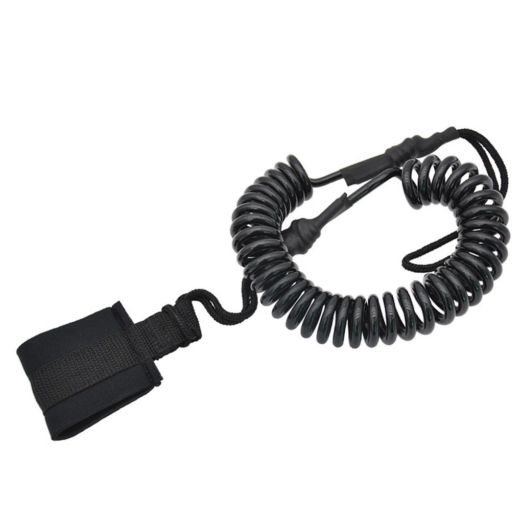 TPU Coiled Spring Waist Safety Rope Outdoor Surfboard Water Sport Surfboard Leash Comfortable Surfboard Leash Easily Use
