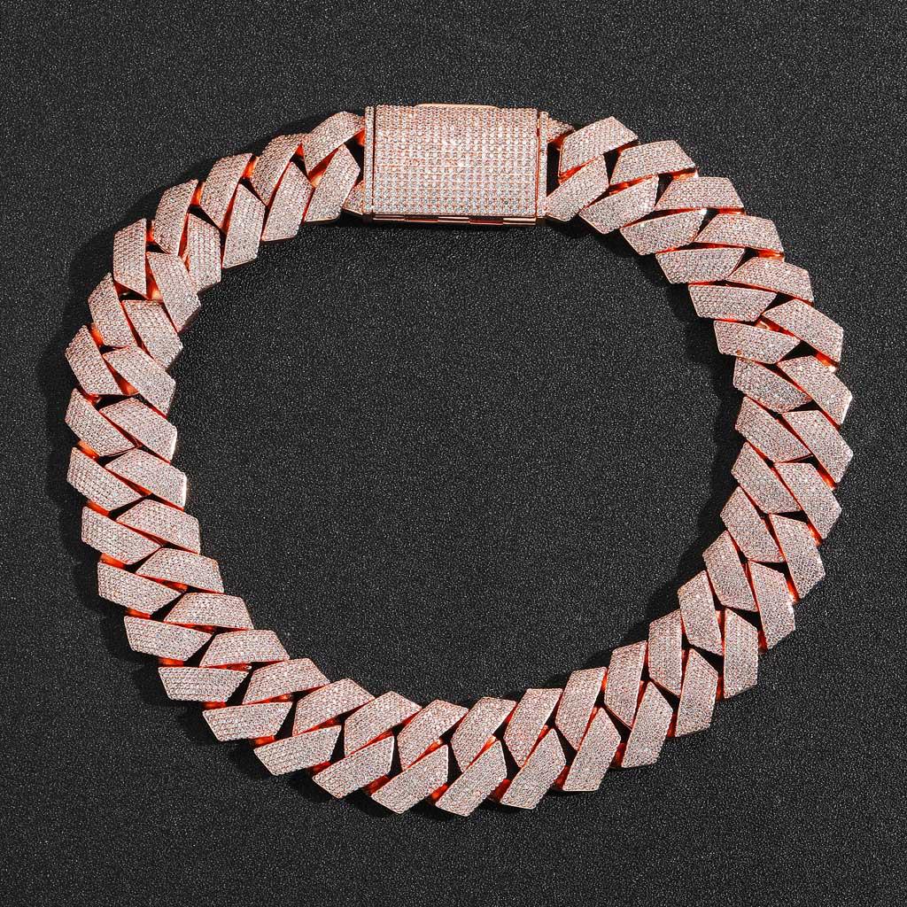 Men`s 25mm Rhombus Cuban Chain Necklace