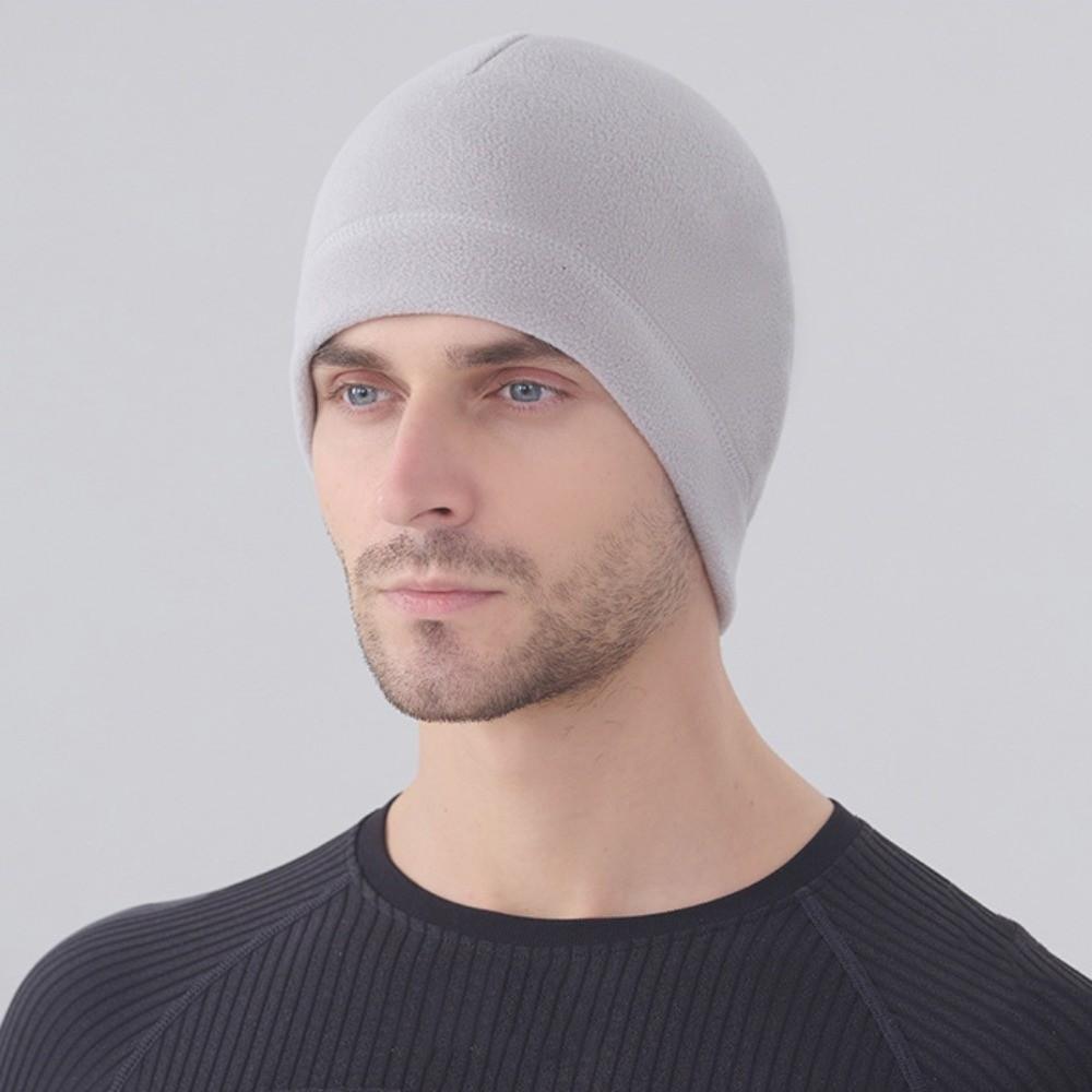 Polar Fleece Winter Running Hats Solid Color Outdoor Warm Hat  Winter Autumn