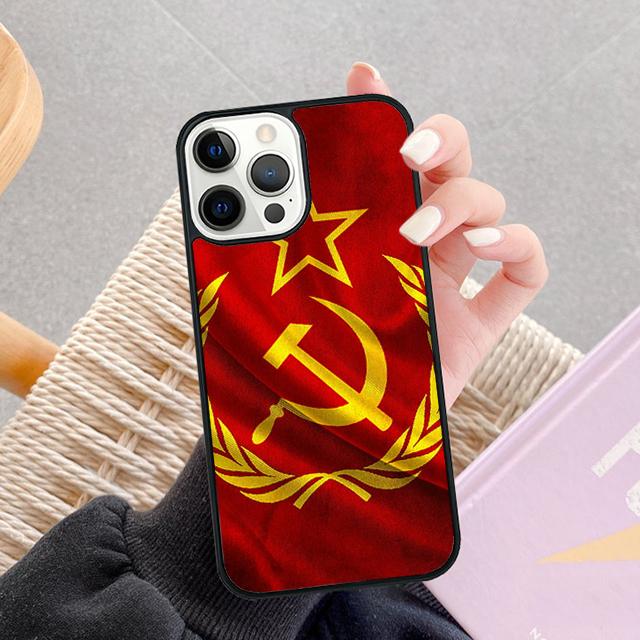 USSR Flag Soviet Union Phone Case For iPhone 17 Air 13 12 14 15 16 Cover For Apple Pro Max Plus Coque