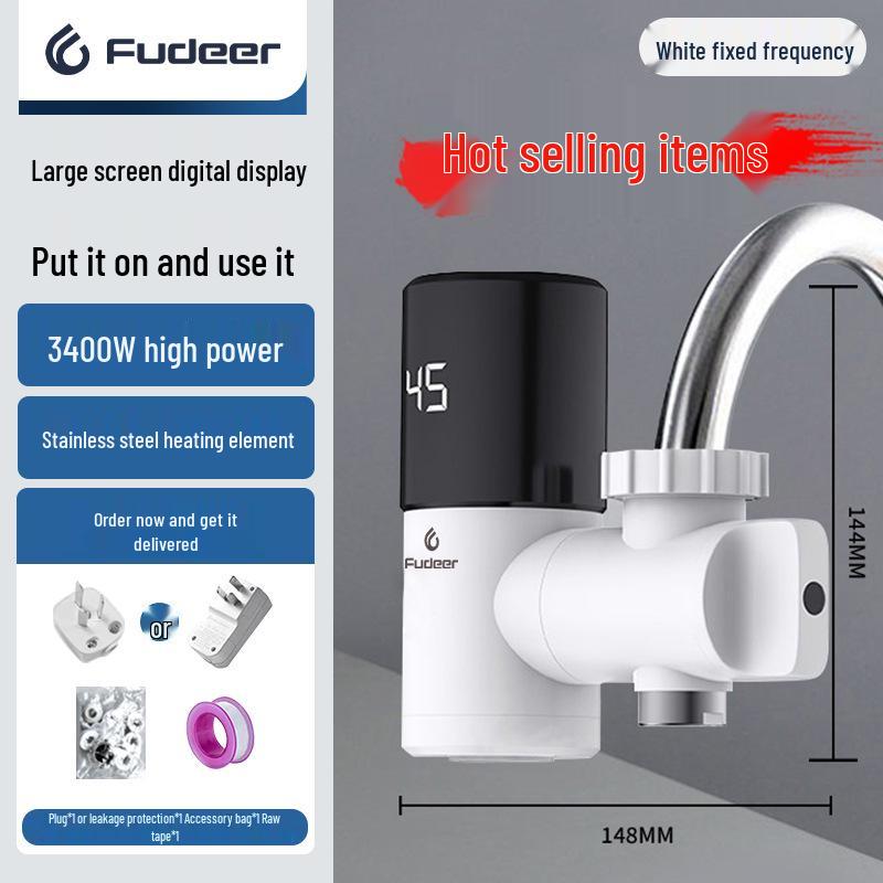 Instant Electric Water Faucet - Quick 3-Second Heating, Hot & Cold Dual-Use, Compact Design for Easy Installation
