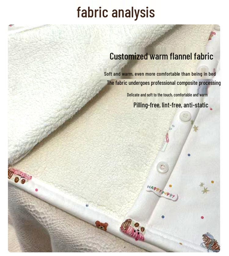 Girls' Winter Fleece-Lined Pajama Set - Comfortable & Warm 2025 New Style