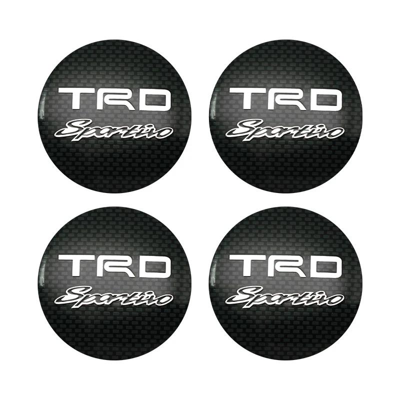 4Pcs 56mm Car Wheel Center Hub Cap Badge Sticker Cover Accessories For Toyota Prado Aqua Hilux Camry Rav4 Prius TRD Venza GR Spo