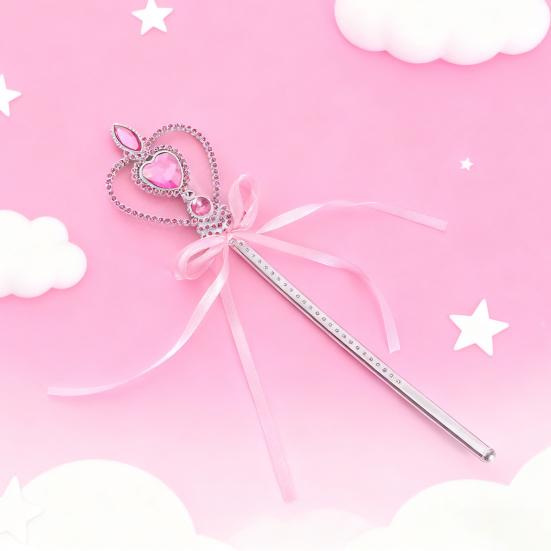 Magické hůlky ve tvaru srdce pro děti, dívky, princeznovské doplňky k převleku, vílí hůlka z umělého křišťálu na Vánoce, Halloween, párty, cosplay kostým