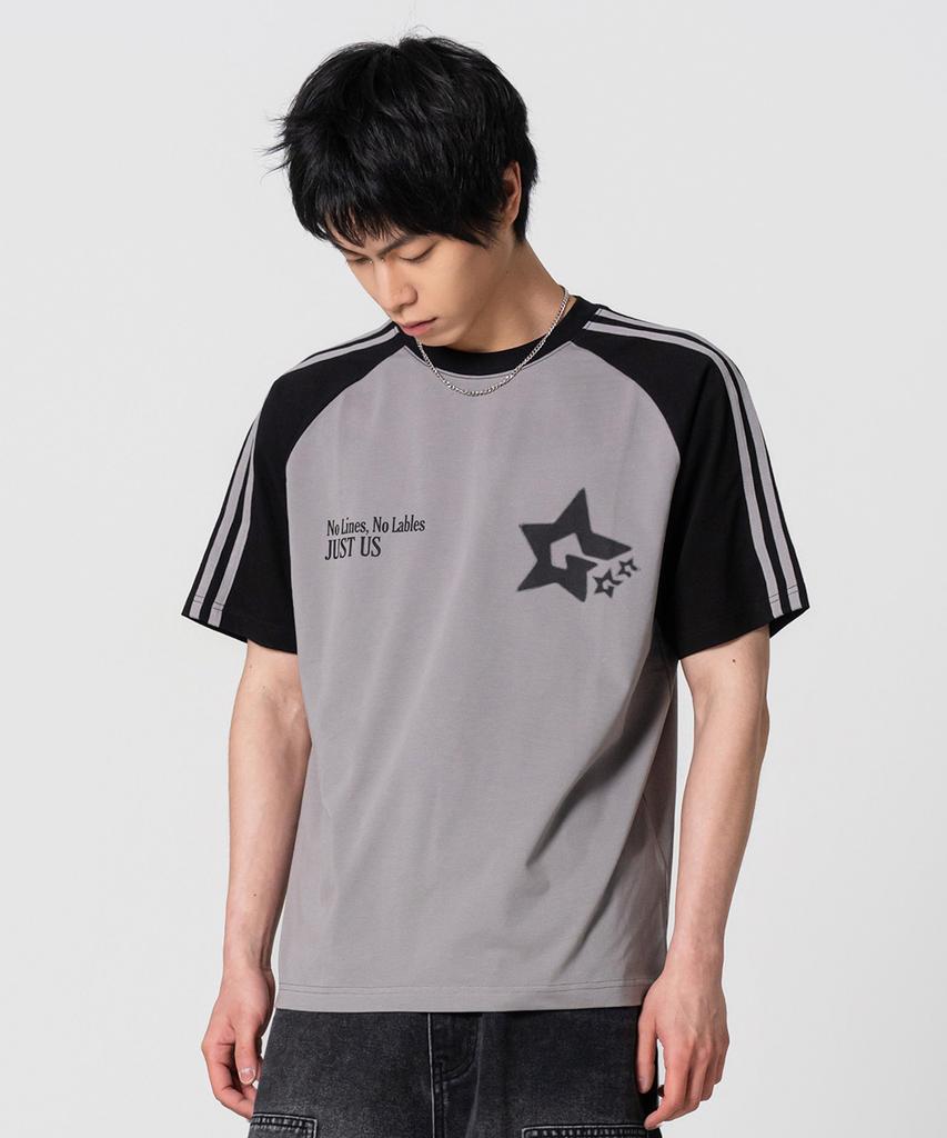Geuleigaijeukeulleob 2-Type Raglan Track Cooling Short Sleeve T-Shirt Black