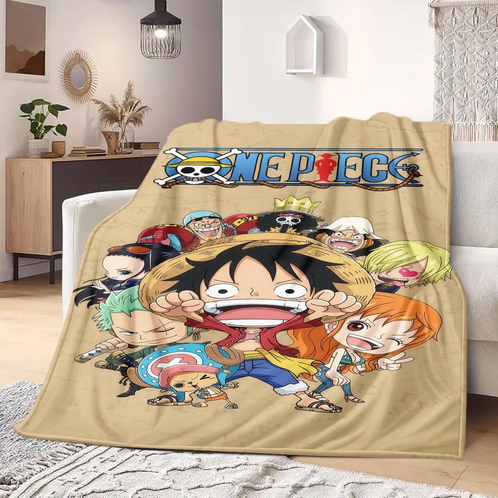 ONE PIECE Monkey D. Luffy Print Blanket Warm Comfortable Flannel Blanket Suitable for Bedrooms,Sofas, Beds,Chairs -QIAO102