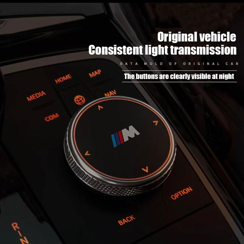 Car M Power Emblem Multimedia Button Cover Trim Knob Stickers For BMW G30 G32 G01 G02 G05 G06 G07 G26 G23 G22 F40 F20 G08 G16