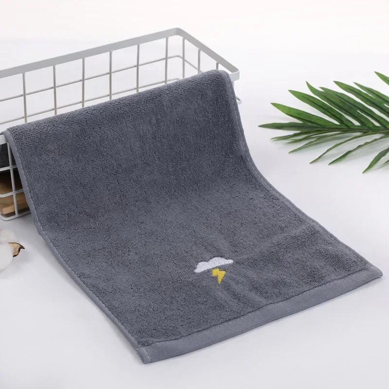 50CM*25CM Towels Baby Face Towel Soft Embroidered Absorbent Cotton Bath Towels for Newborn Kids Handkerchief Shower Stuff