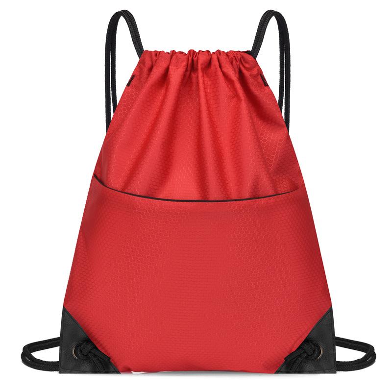 Kordelzug Rucksack Bündel Tasche Einfacher Rucksack Druck Herren- und Damen-Freizeit Sport Werbung Einfarbige Schultasche