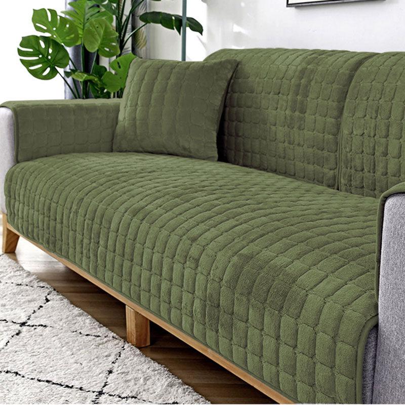 Fashion Solid Color Thicken Flannel Plush Sofa Towel Soft Velvet Couch Cover for Sofa  Anti-slip Sofa Cover for Living Room