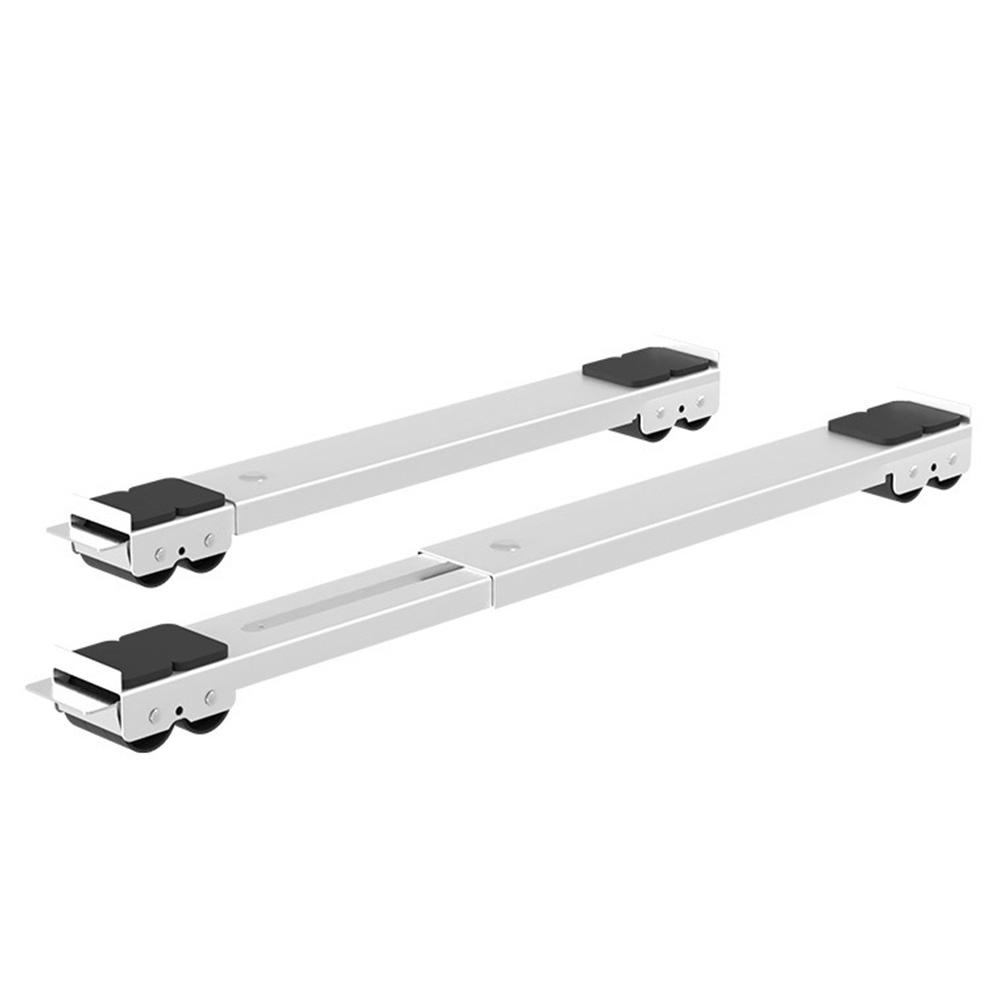 

2Pcs Rail with Wheels Non Slip Appliance Roller Extensible Mobile Roller for Washing Machines Refrigerator