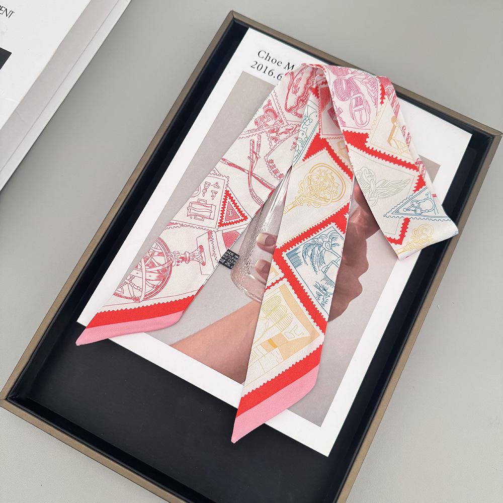 Damen Koreanischer Stil Twillband Wickeltasche und Schal Halstuch