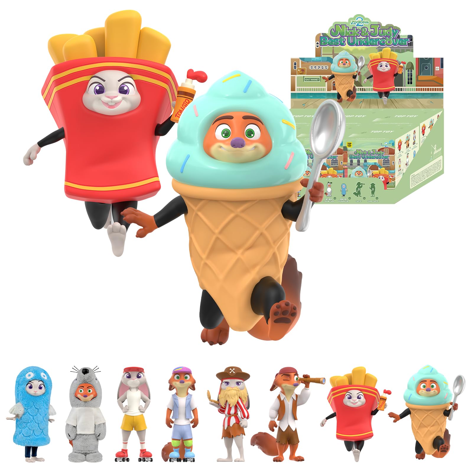 

TOP TOY Disney Zootopia Series Box of Gachapon Blind Box Plastic Premium Soft Vinyl Birthday Disney Character Christmas Gifts Ultimate Disguise