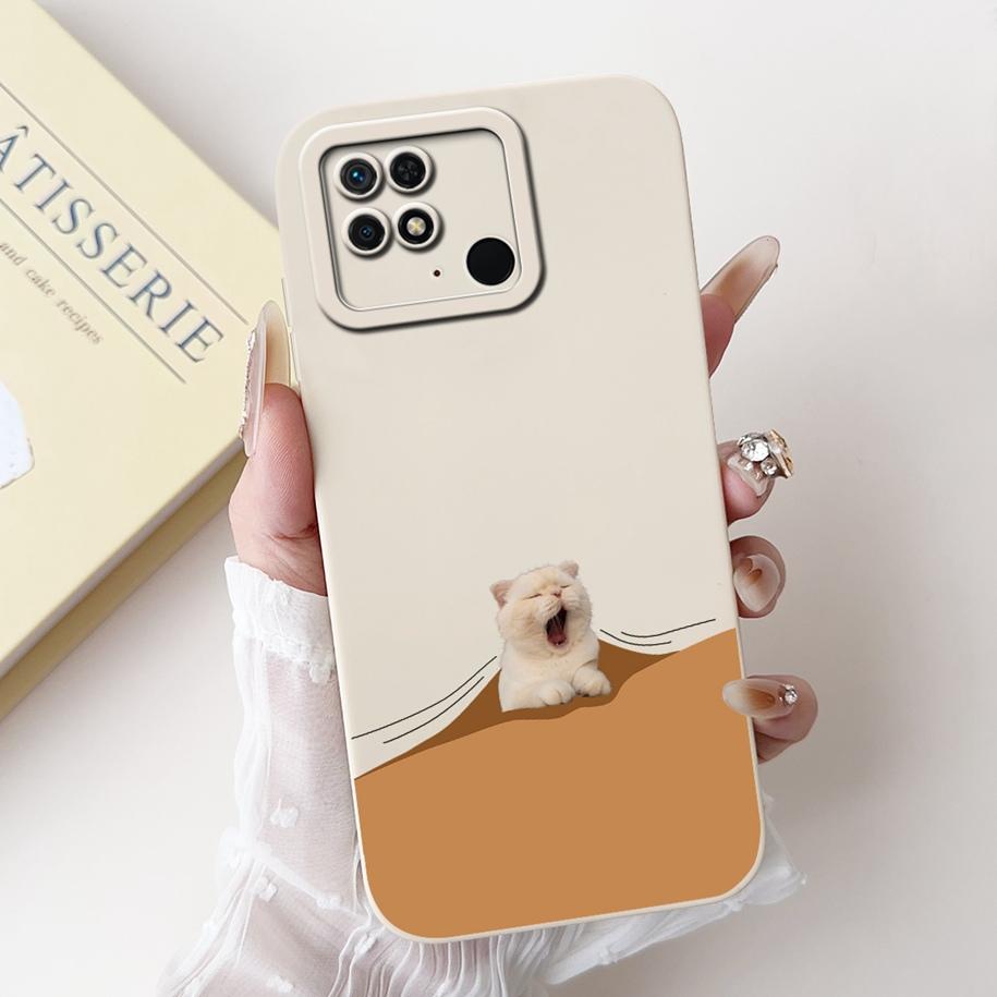 For Xiaomi Redmi 10C Case Cute Panda Rabbit Cartoon Matte Back Cover For Xiaomi Redmi 10 Power Shockproof Bumper Redmi10C Fundas