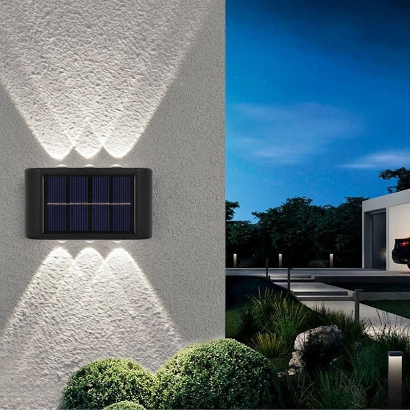 LED Solar Wall Lamp Outdoor Waterproof Light Up and Down Luminous Lighting for Home Garden Yard Fence Decoration Sunlight Light