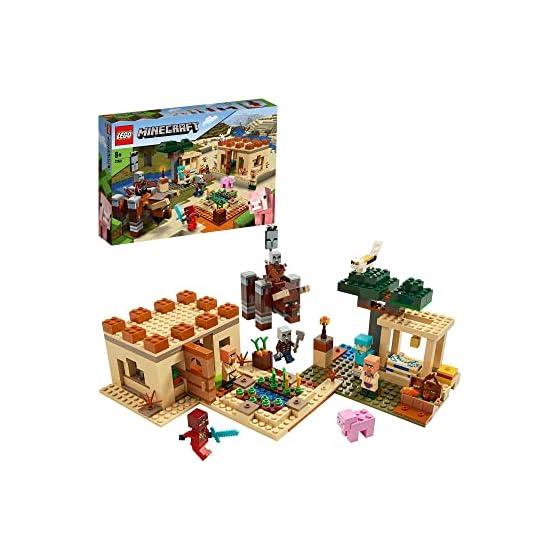 LEGO Toy Minecraft Illiger s Attack Boys Girls Minecraft Children s Goods Game Toy Educational Toy Birthday Present Gift LEGO Block 21160 8 years old