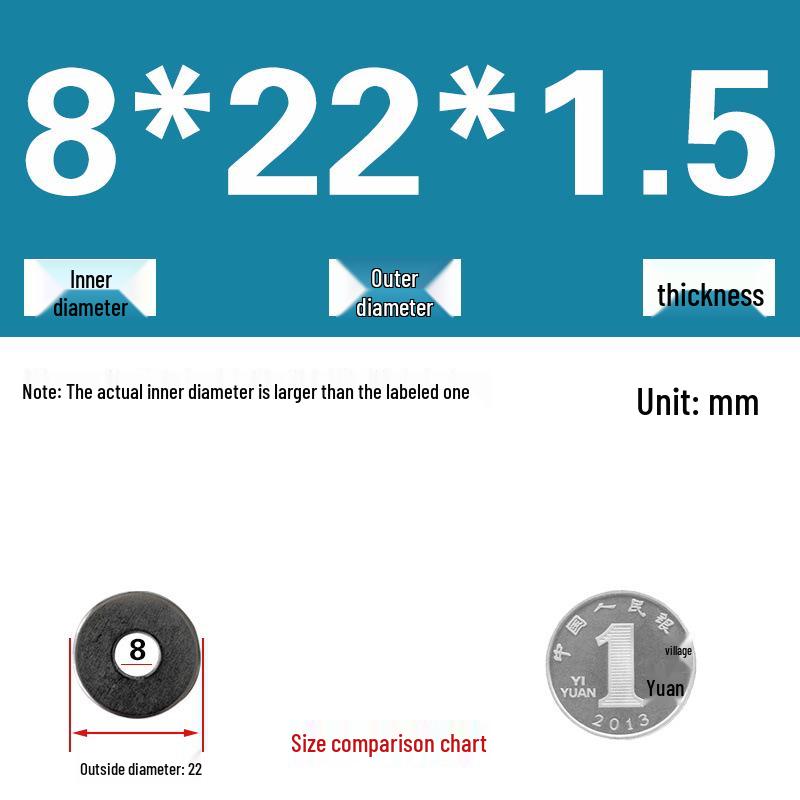 Galvanized Metal Flat Washer - Thin, Thickened, Enlarged Edge, Round, Sizes M3 to M10