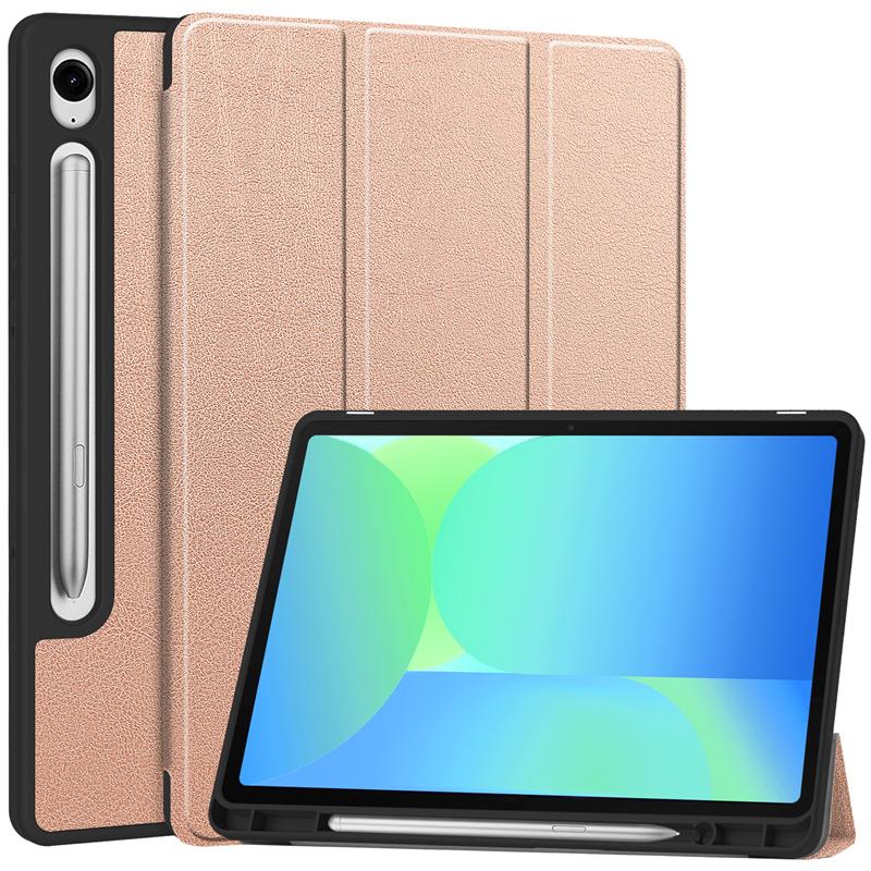 Coque For Samsung Tab S10 FE Case Magnetic PU Leather Fold Smart Cover For Galaxy Tab S9 FE / S10 FE 10.9 Case With Pen Holder