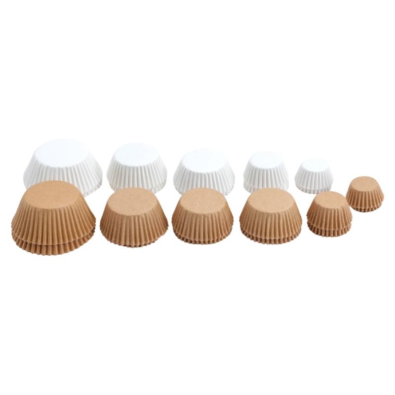 Oil Resistant Baking Cups 300 Count, Fluted Paper Liners for Small Cakes, Sweet Oven Cakes and Table Service for Oven Work