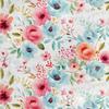 Royal Samt Stoff Polyester Zum Nähen - Motiv Blumen - Rdx2732