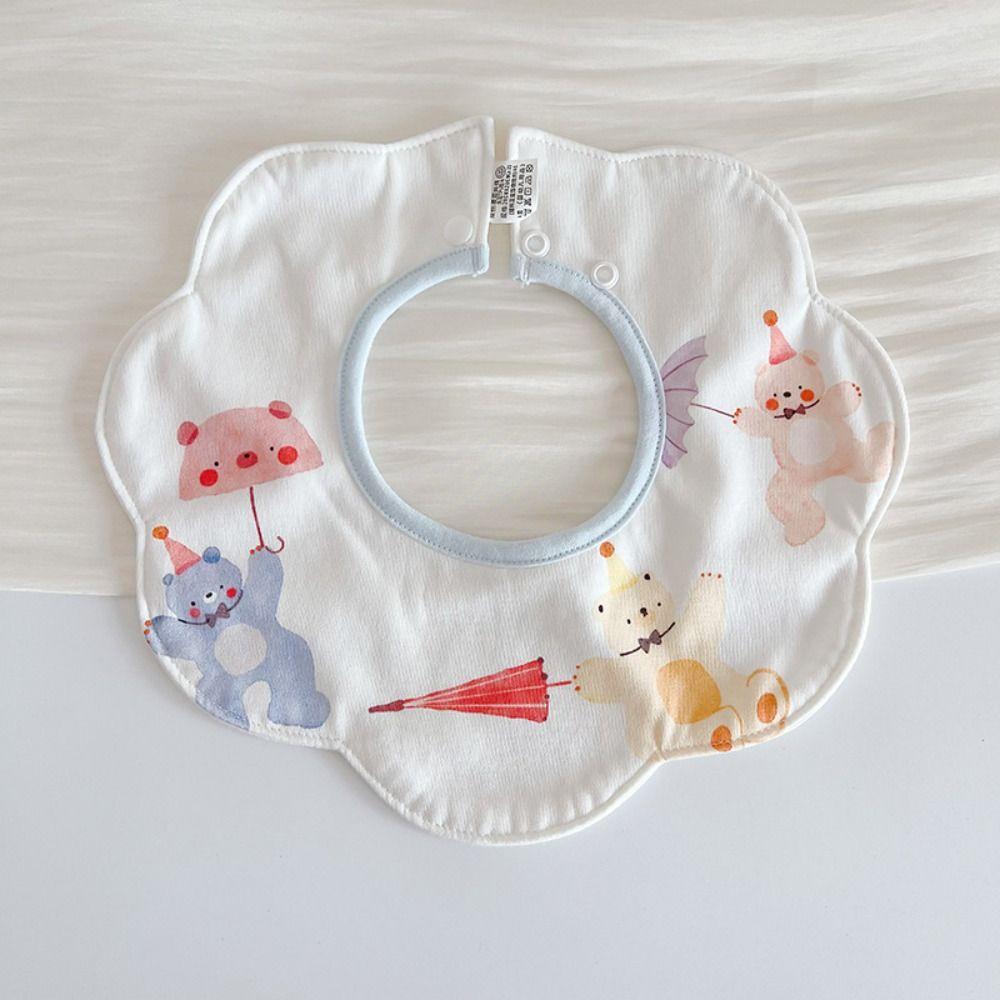 Cartoon Anti-vomiting Bibs Cotton Yarn Baby Drooling Bibs Sweet Saliva Towel  Feeding Accessories