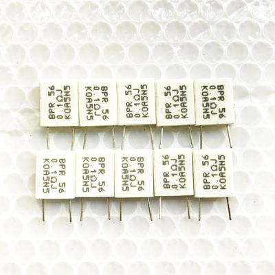 10PCS 5W drátový neindukční cementový odpor Keramický horizontální 0,01ohm-0,5ohm 0,02 0,05 0,1 0,22 ohm R VERTIKÁLY ODPORU