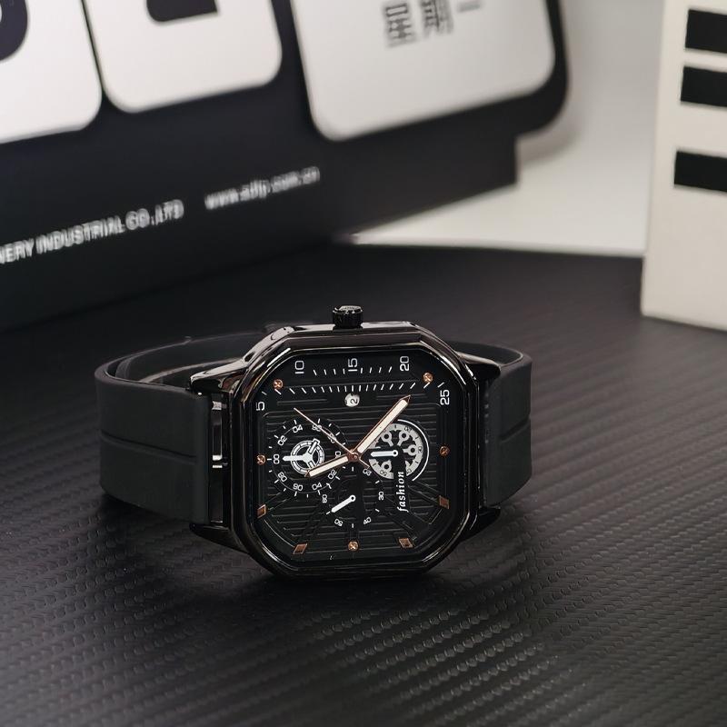 

Watch Men S Fashion Luminous Calendar Men S Watch Silicone Belt Magnetic Buckle Square High Value Quartz Watch