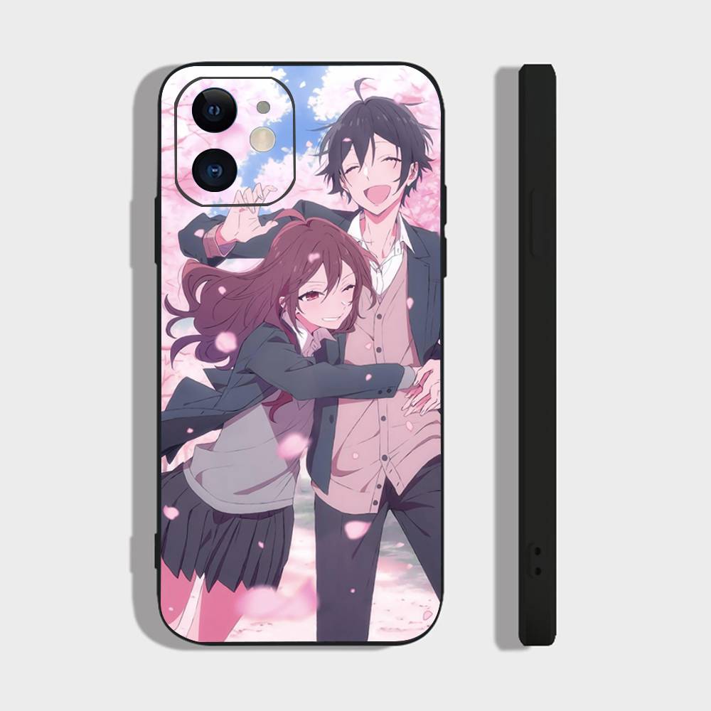 Japanese Classic Anime H-Horimiya Vintage Phone Case For IPhone 17 Air 16 15 14 13 Pro Max 11 12 Black Silicone Cover