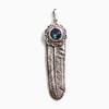 Feather Eagle Feather Zirconia Sterling Silver 925 Pendant for Women and Men - Native American Style