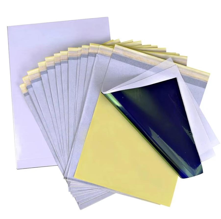10/100PCS A4 Tattoo Transfer Paper Tattoo Supplies Carbon Thermal Transfer Paper Tattoo Stencil Copy Tracing Paper Accessory