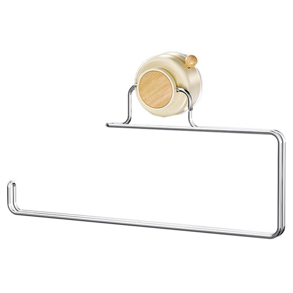 Strong Suction Cup Cling Film Storage Rack Wall Mounted Paper Towel Hanger  Washroom