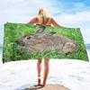 Süßes Kaninchen Badetuch Wildtier Strandtuch Mikrofaser Dusche Schnelltrocknend Schwimmabdeckung Badezimmer Reise Sport Spa Bar Handtücher