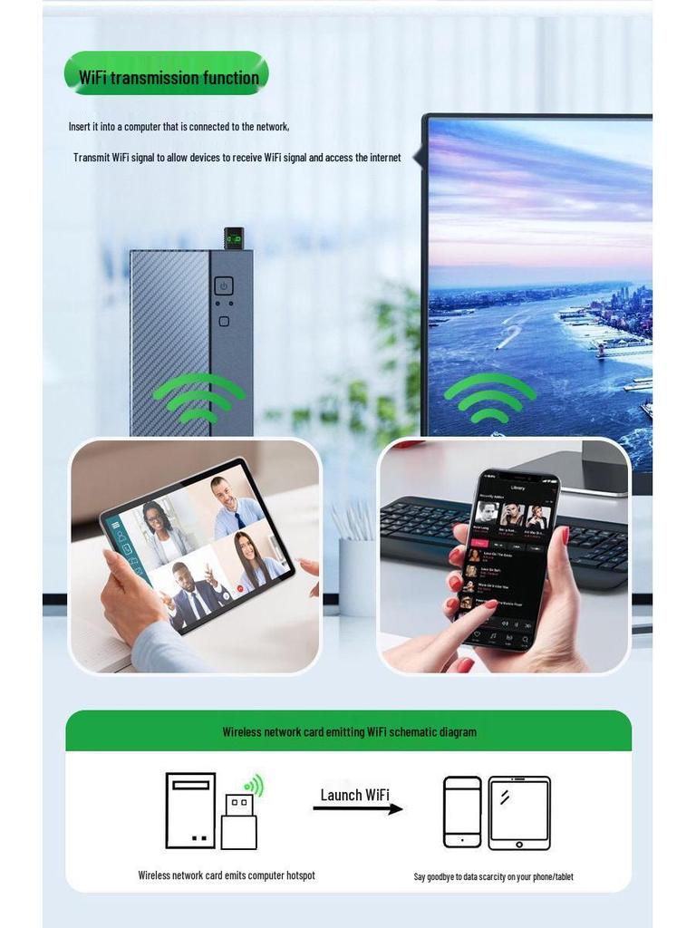 AX900 WiFi 6 Bluetooth Dual-Band High-Speed Wireless Network Card for Desktops and Laptops