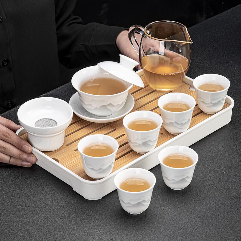 Mutton Fat Jade Porcelain Kung Fu Tea Set
