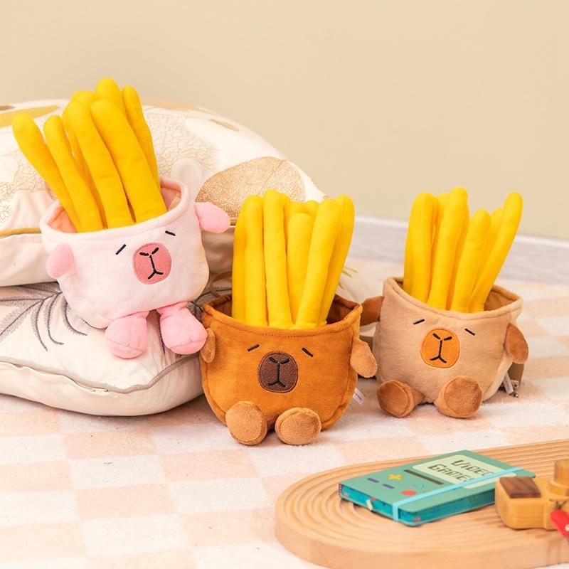 Capibala French Fry Bun Cute Soft Plush Doll Home Decoration Pendant Healing Soothing Doll Doll