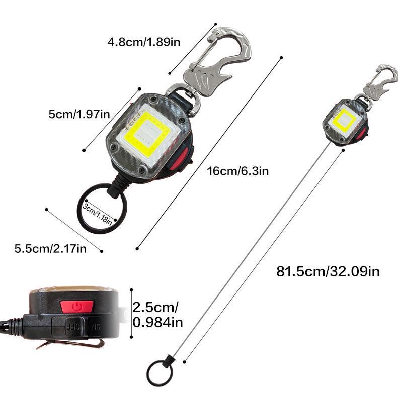 Minimalist Tactical Backpack with U-Shaped Retractable Steel Wire Keyring and Four-Color Spring Buckle