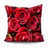 Mote Rose Putetrekk Polyester Print Putetrekk Beautiful Flower Home Decor Putetrekk